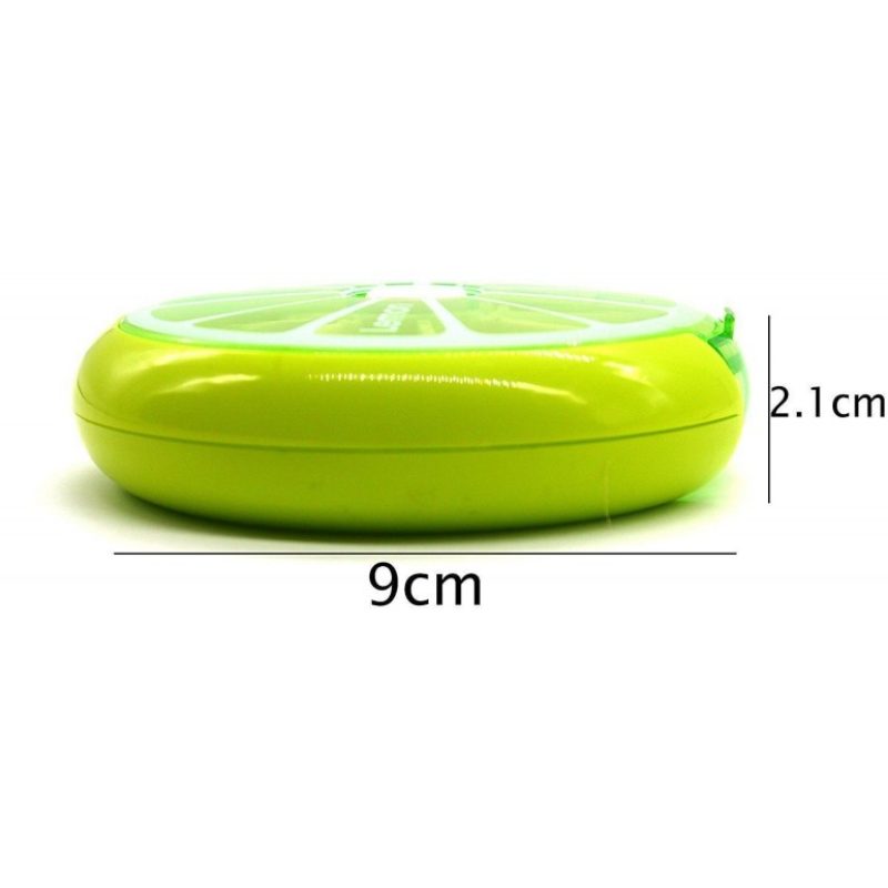 Contenitore porta pillole settimanale girevole tascabile verde pasticche