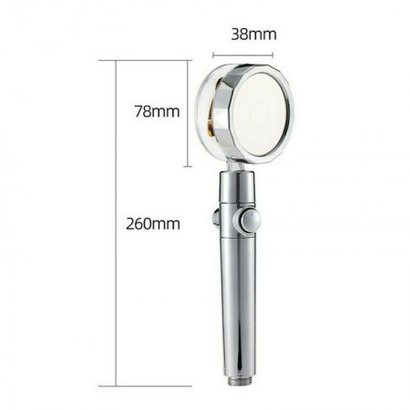 Soffione doccia turbo elica colorata alta pressione rotazione risparmio idrico