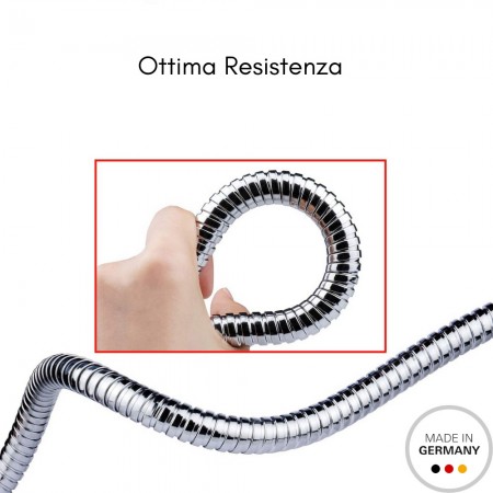 TUBO FLESSIBILE  DOCCIA PER ACQUA CALDA FREDDA VARIE MISURE 1/2" BAGNO VASCA
