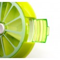 Contenitore porta pillole settimanale girevole tascabile verde pasticche