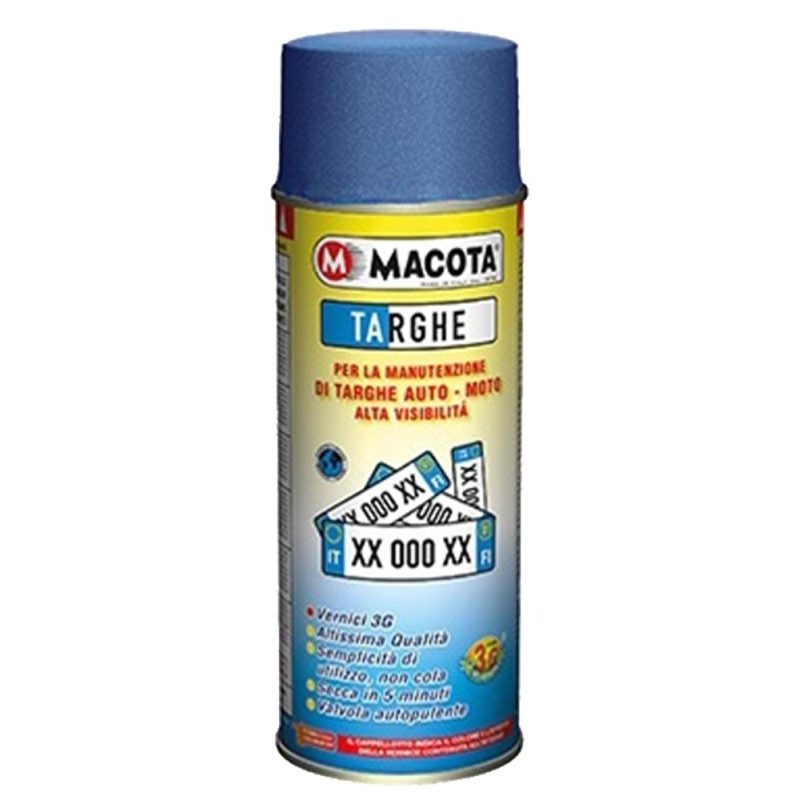 Macota Bomboletta spray Macota rinnovo targhe colore Blu Bianco man...