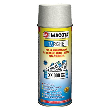 Bomboletta spray Macota rinnovo targhe colore Blu Bianco manutenzione vernice