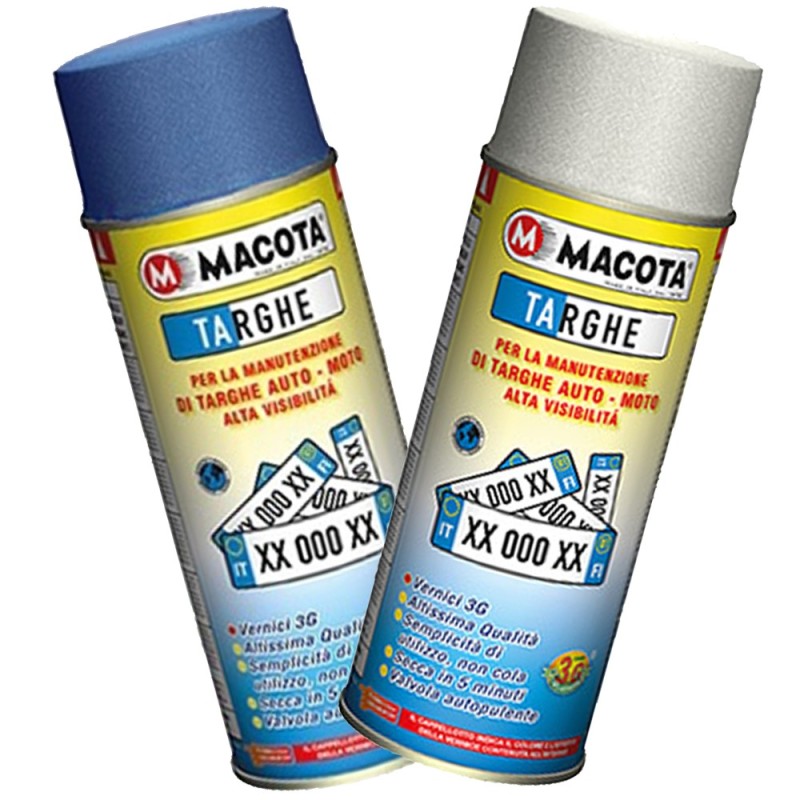 Macota Bomboletta spray Macota rinnovo targhe colore Blu Bianco man...