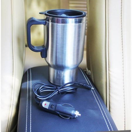 Tazza per auto riscaldabile termica da viaggio caffè tè  bollitore thermos spina