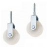 Hongu 2x Carrucola con vite puleggia ruota plastica mobili tellure ...