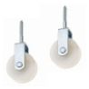 Hongu 2x Carrucola con vite puleggia ruota plastica mobili tellure ...