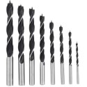 Set 8 punte da trapano professionali per legno 3-4-5-6-7-8-9-10mm elicoidali
