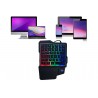 DRIWEI TASTIERA GAMING UNA SOLA MANO 35 TASTI CABLATI RGB USB RETRO...