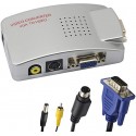 CONVERTITORE DA VGA A RCA , S-VIDEO COMPUTER PC NOTEBOOK ADATTATORE DVR