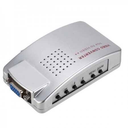 CONVERTITORE DA VGA A RCA , S-VIDEO COMPUTER PC NOTEBOOK ADATTATORE DVR
