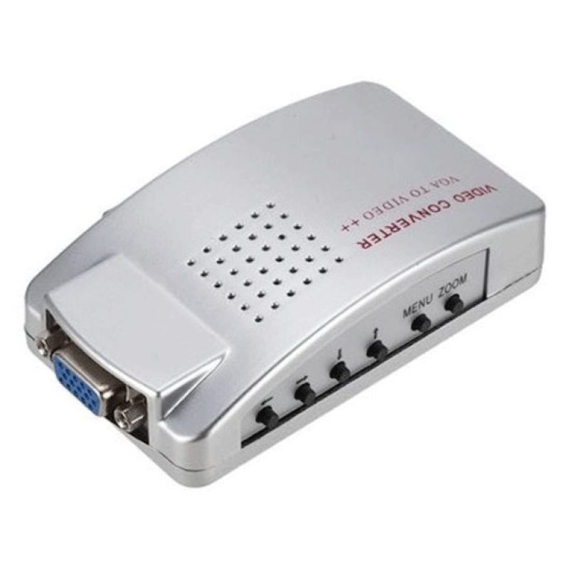 Andowl CONVERTITORE DA VGA A RCA , S-VIDEO COMPUTER PC NOTEBOOK ADA...