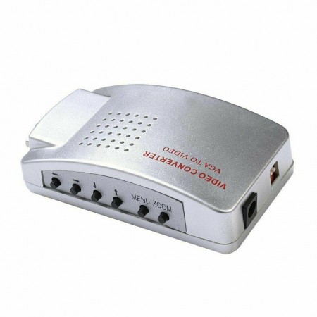CONVERTITORE DA VGA A RCA , S-VIDEO COMPUTER PC NOTEBOOK ADATTATORE DVR