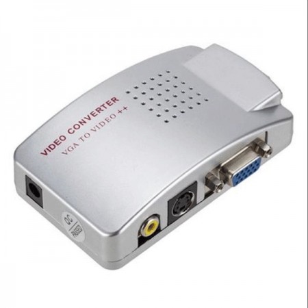 CONVERTITORE DA VGA A RCA , S-VIDEO COMPUTER PC NOTEBOOK ADATTATORE DVR
