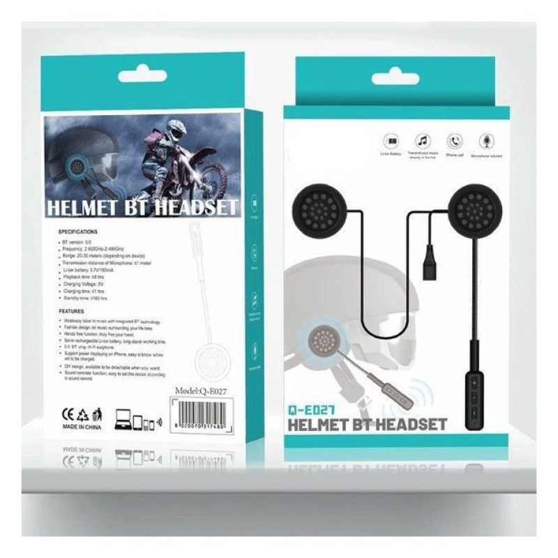 Hongu CUFFIA AURICOLARE HELMET BLUETOOTH HEADSET PER CASCO MOTO INT...