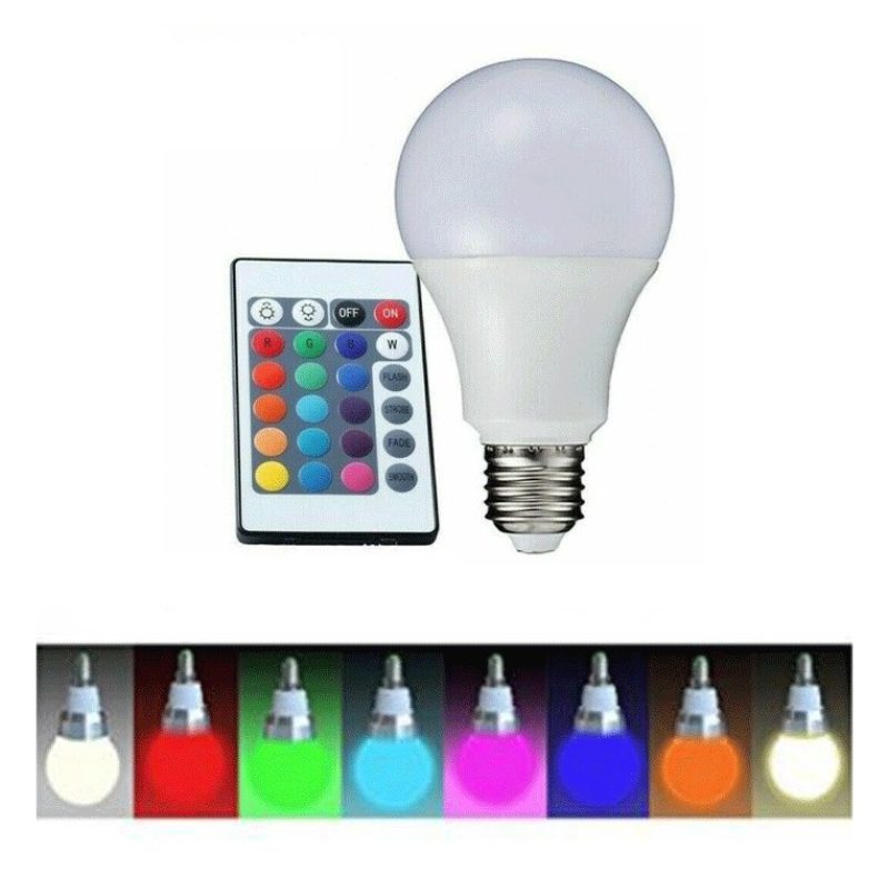 Hongu Lampadina Led Rgb 5w Luce Led Multicolor Telecomando Wireless...