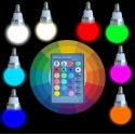 Lampadina Led Rgb 5w Luce Led Multicolor Telecomando Wireless Attacco E27