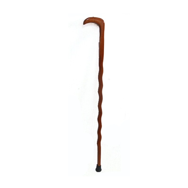 Bastone da passeggio per anziani disabili piedino in gomma stampella legno 90cm