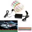 ADESIVO LUNOTTO VETRO EQUALIZZATORE RITMO DI MUSICA SUONO LUCI LED AUTO TUNING