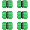 6x RACCORDO RIPARATORE UNIVERSALE TUBO GOMMA ACQUA PLASTICA GIUNTO GIARDINO