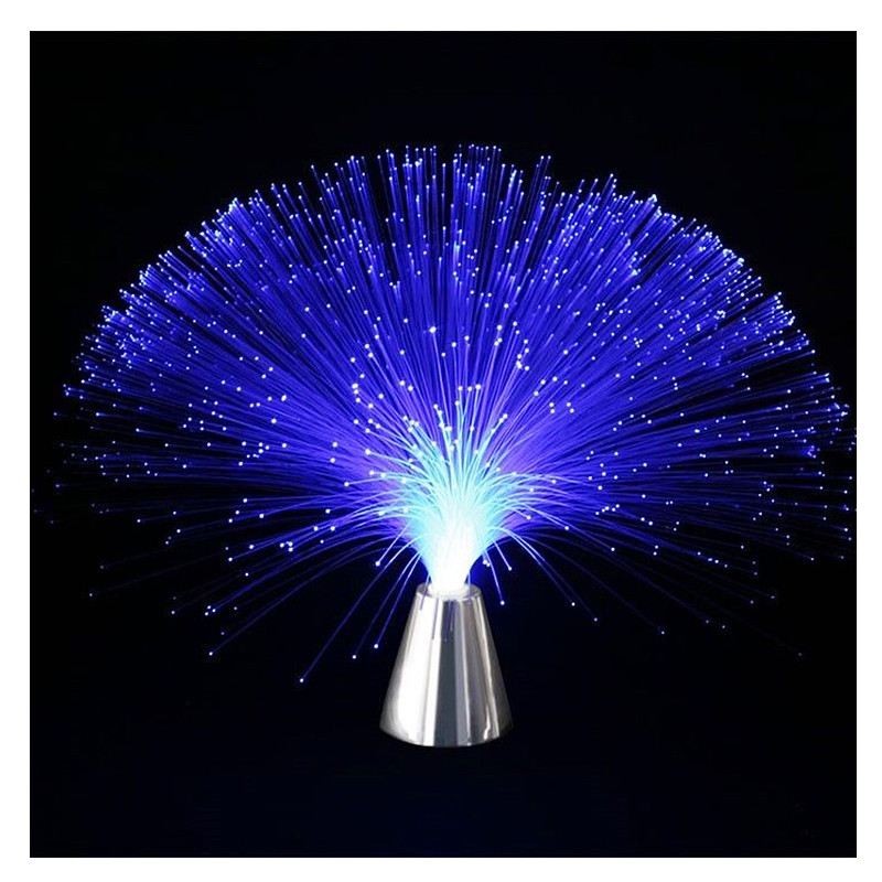 Lampada LED RGB fibra ottica tavolo arredamento design cromoterapia multicolor