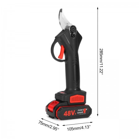 Forbici potatura cesoie a batteria 48 cordless taglio 30mm pota rami valigetta