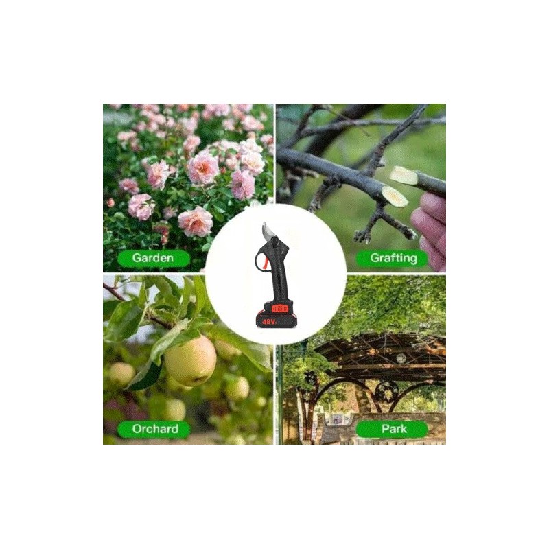 Hongu Forbici potatura cesoie a batteria 48 cordless taglio 30mm po...