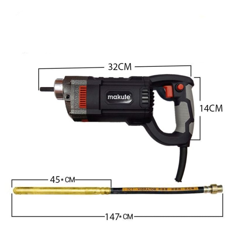 Hongu Vibratore per calcestruzzo cemento Ø35MM Robusto Portatile El...