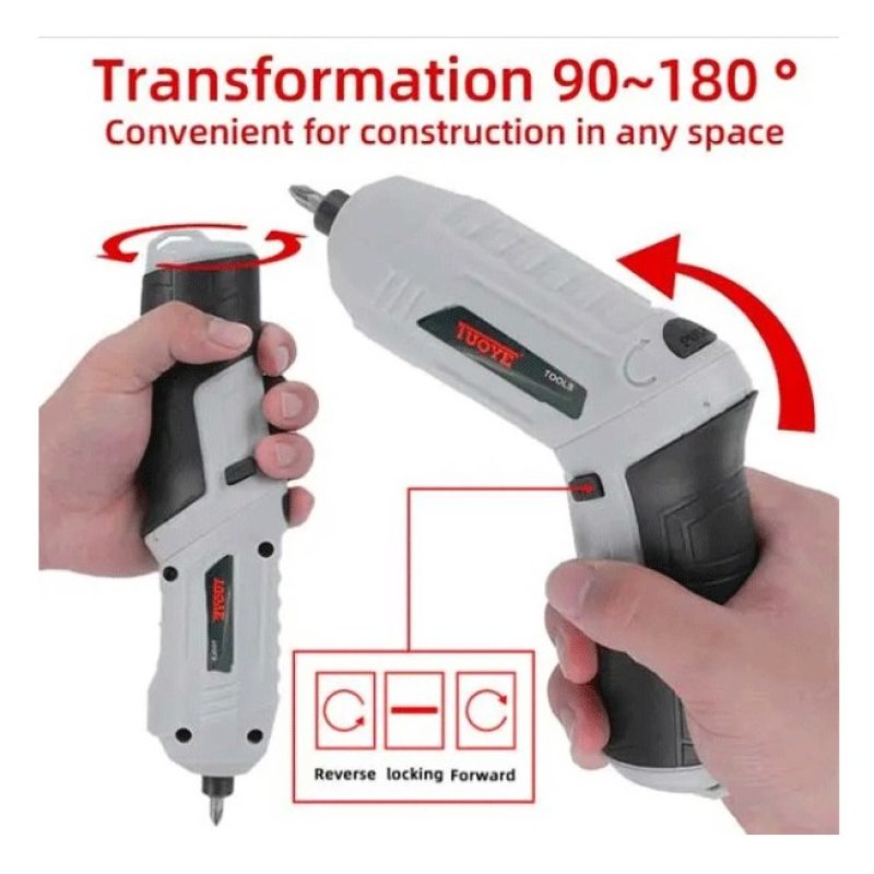 Avvitatore a Batteria Litio 3.6v Snodabile Led Cordless Valigetta 4...