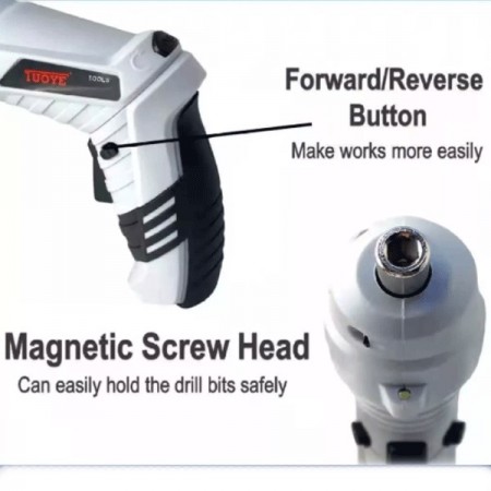 Avvitatore a Batteria Litio 3.6v Snodabile Led Cordless Valigetta 45  Accessori