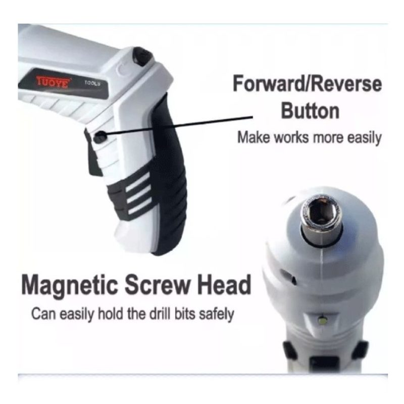 Avvitatore a Batteria Litio 3.6v Snodabile Led Cordless Valigetta 4...