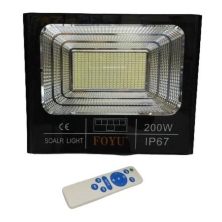 Faro led 200w pannello solare luce fredda crepuscolare telecomando esterno casa