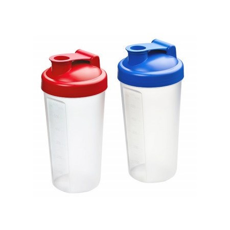 2x Shaker trasparente 700 ml  proteine integratori palestra fitness mixer coppa