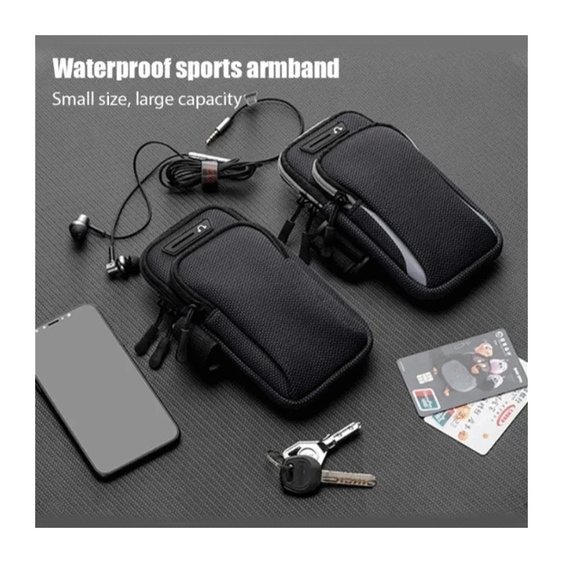 2 Fascie Braccio Portacellulare Sportive - Con Tasca Auricolari E Design Antiscivolo - Foto 9