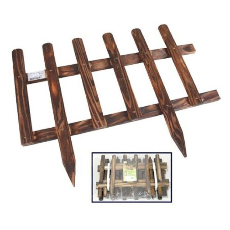 Hongu STECCATO RECINTO STACCIONATA LEGNO 43x32cm PER AIUOLE GIARDIN...
