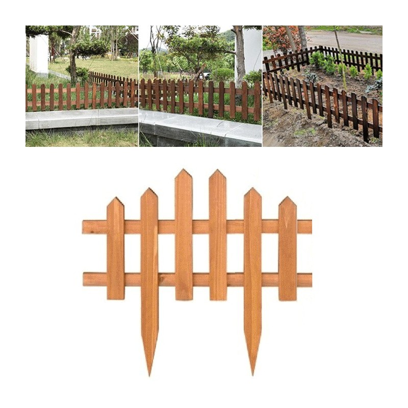 STECCATO RECINTO STACCIONATA LEGNO 40x40cm ARCO AIUOLE GIARDINO PIANTE BORDURA