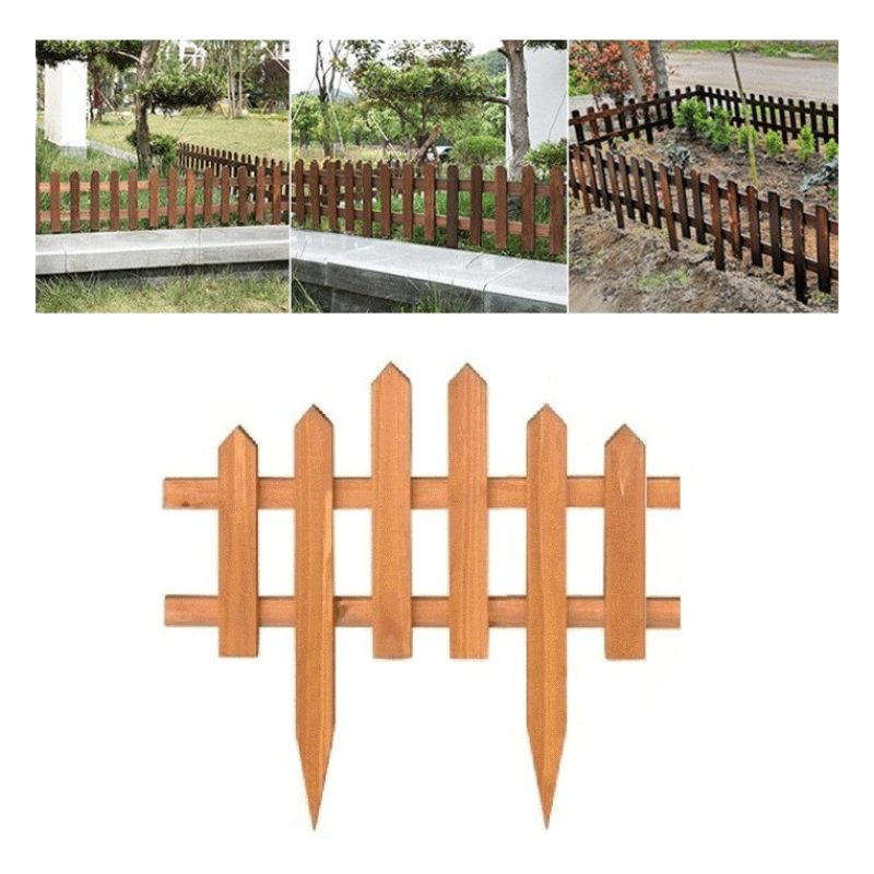Hongu STECCATO RECINTO STACCIONATA LEGNO 40x40cm ARCO AIUOLE GIARDI...