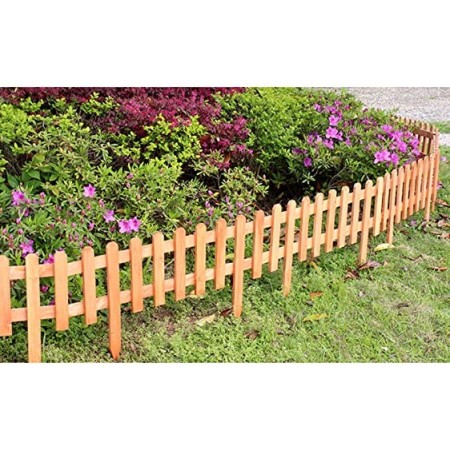 STECCATO RECINTO STACCIONATA LEGNO 40x40cm ARCO AIUOLE GIARDINO PIANTE BORDURA