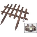 STECCATO RECINTO STACCIONATA LEGNO 40x40cm ARCO AIUOLE GIARDINO PIANTE BORDURA