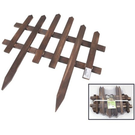 STECCATO RECINTO STACCIONATA LEGNO 40x40cm ARCO AIUOLE GIARDINO PIANTE BORDURA