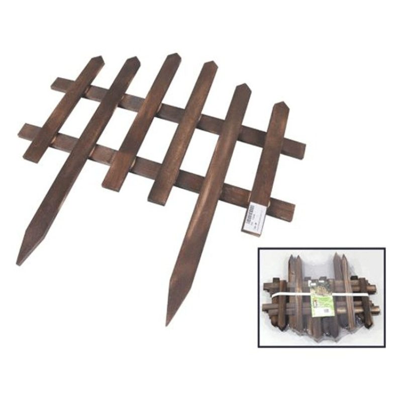 Hongu STECCATO RECINTO STACCIONATA LEGNO 40x40cm ARCO AIUOLE GIARDI...