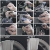 Kit pulizia restauro cerchi in lega auto moto camper lucidante rigenerante DIY