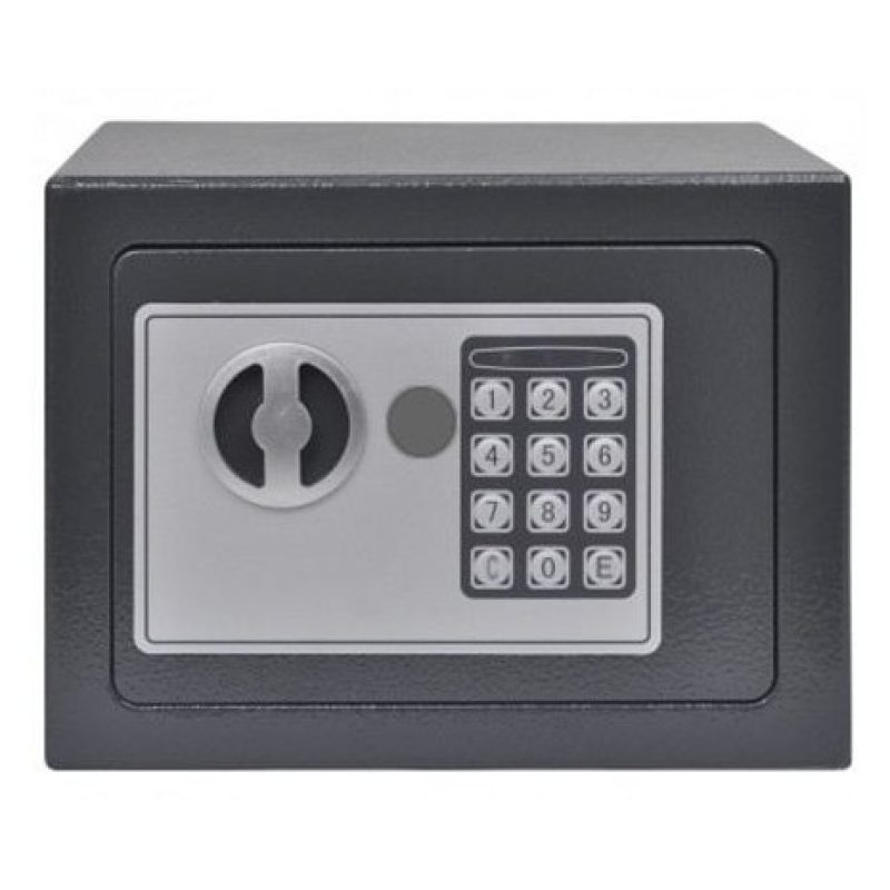 Cassaforte da incasso tastierino digitale in ferro con due chiavi combinazione