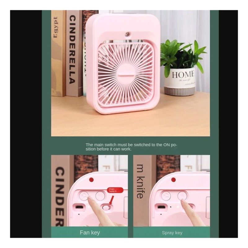 Hongu Mini ventilatore umidificatore aromaterapia rinfrescatore cam...