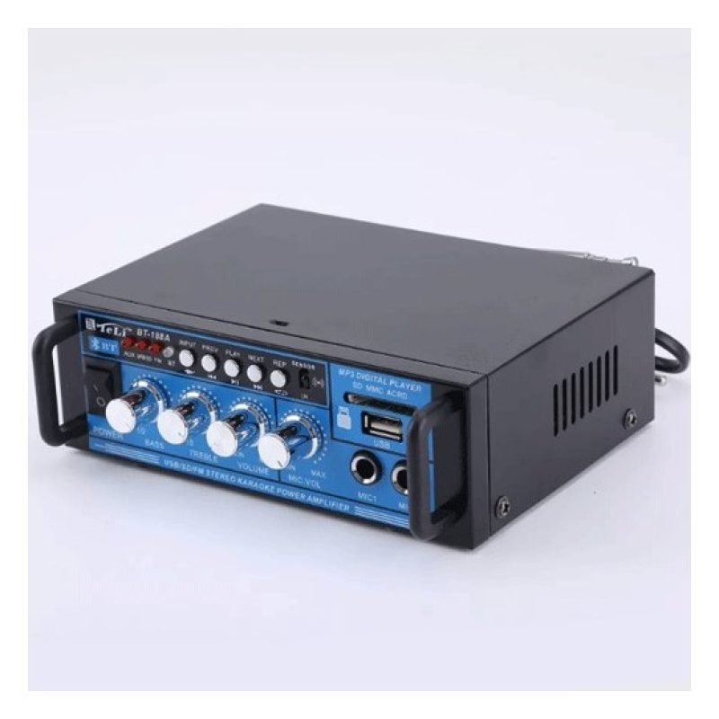 Hongu Amplificatore audio bluetooth stereo HI-FI USB AUX FM 2 canal...