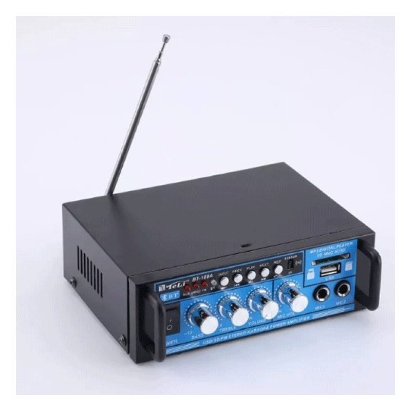 Hongu Amplificatore audio bluetooth stereo HI-FI USB AUX FM 2 canal...