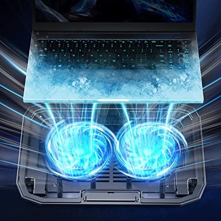 Supporto PC base raffreddamento doppia ventola per notebook portatile USB Laptop