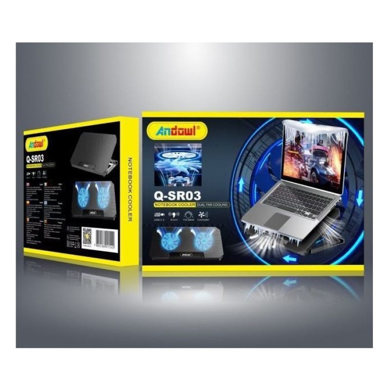 Andowl Supporto PC base raffreddamento doppia ventola per notebook ...