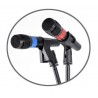 Asta doppio microfono professionale con stand smartphone pinza treppiede studio