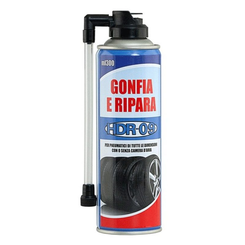 RHUTTEN BOMBOLETTA SPRAY GONFIA E RIPARA SIGILLA FORATURA GOMME PNE...