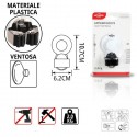 2x SUPPORTO DA MURO A VENTOSA PORTA SCOPE A GANCIO / MOLLA IN METALLO PORT. 2Kg